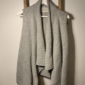 Pink Martini Grey Warm Cardigan Sweater Vest